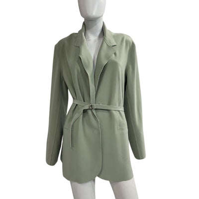 Norma Kamali Oversized Green Belted Blazer Size S