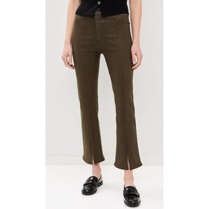 Pistola Denim 'Lennon' Green Cotton Pants With Slit Size 27