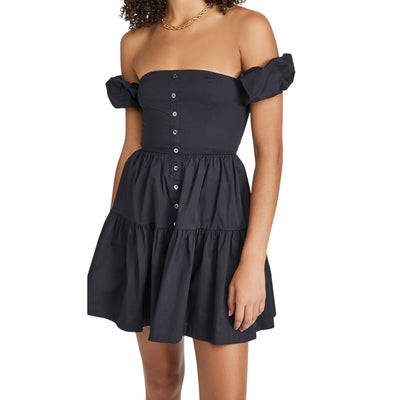 Staud Chic Black Elio Mini Dress Size 8