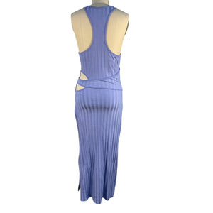 Simkhai Ribbed Purple Kaya Cutout Midi Dress Size M