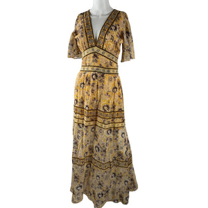 Ba&sh Printed Multicolor Alia Maxi Dress Size XS