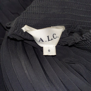 A.L.C. Pleated Black Renzo Size 0 Dress