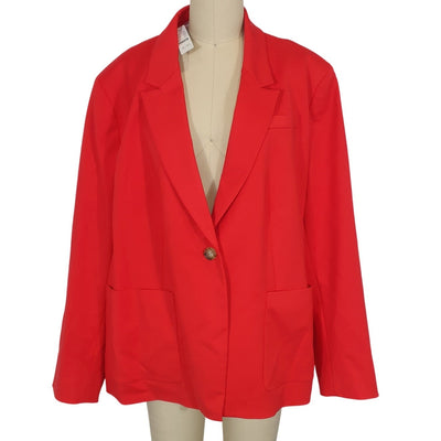 J.Crew Drapey Vintage Red Helena Blazer Size 24 NWT