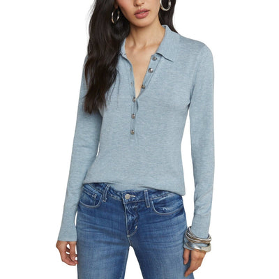 L'Agence Knit Blue Sterling Sweater Size XXS