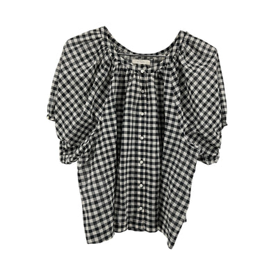 Dôen 'June' Black Cotton Top Size L