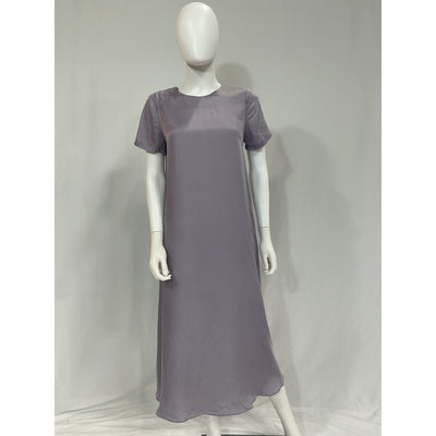 Hatch 'The James' Purple Short Sleeve Crewneck Midi Dress Size 1 - NWT