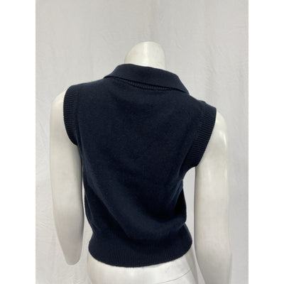 Naadam Navy Cashmere Vest Size M