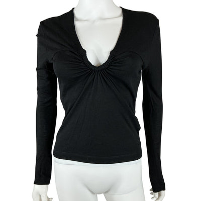 Iro Ruched Black Hallya Shirt Size M