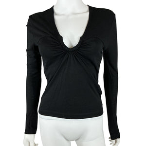 Iro Ruched Black Hallya Shirt Size M
