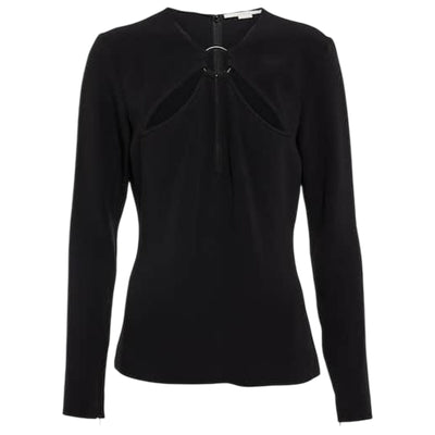 Stella Mccartney Cutout Black Keyhole Top Size 36 EU / US XS NWT