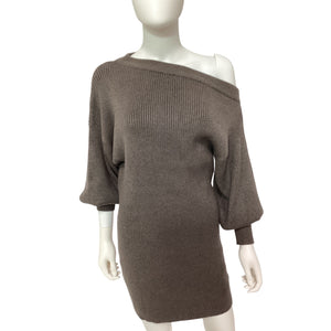 Line & Dot Ribbed Grey Emma Sweater Dress Size M