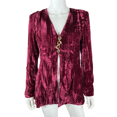 Usisi Sister Crushed Velvet Purple Coco Top Size S