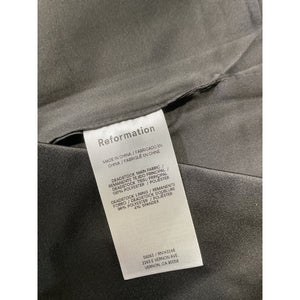 Reformation 'Carla' Black Low Waist Satin Skirt Size 0 - NWT