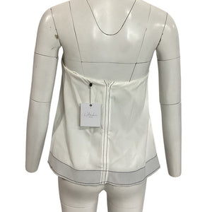 L'Academie Chic White Vera Top Size M NWT