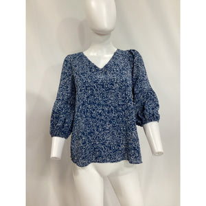 Hatch 'The Juliet' Blue Floral Top Size 0