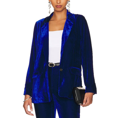 Bcbgeneration Tailored Mazarine Blue Velvet Blazer Size S NWT