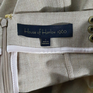 House Of Harlow 1960 Tailored Oatmeal Lisbon Size S Skirt NWT