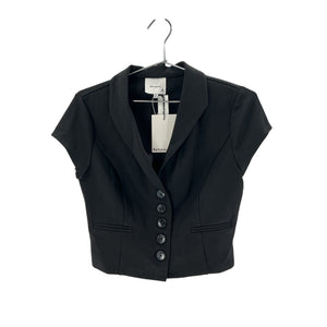 Reformation 'Marnie' Black Knit Top Size M