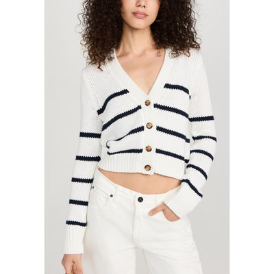 La Ligne White Cotton Mini Marina Cardigan Size XL - NWT