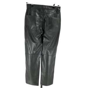 Nanushka Cropped Black Vinni Straight Leg Pants Size XS