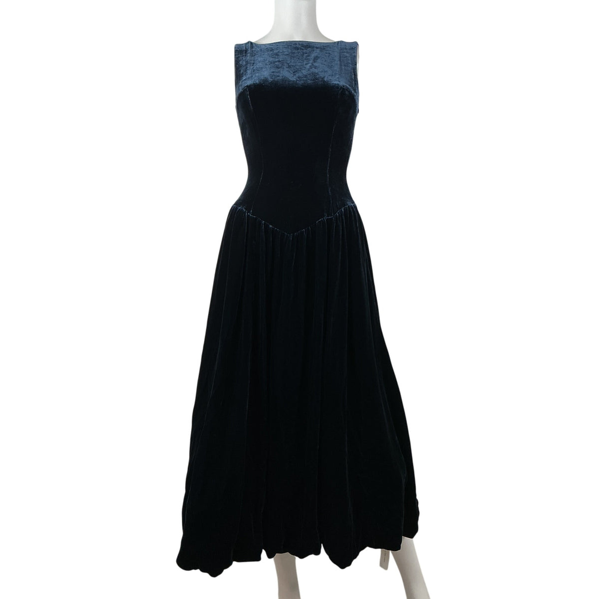 Reformation 'Elvira' Blue Rayon Velvet Dress Size 0