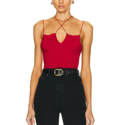 Ser.o.ya Strappy Red Echo Bodysuit Size L