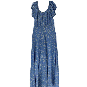 Dôen 'Sofia' Blue Cotton Midi-Dress Size XS