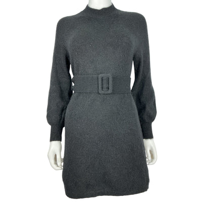Sézane Belted Black Enola Dress Size S