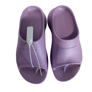 Balenciaga Platform Lilac Pool Crocs Slides Size 9 US / FR 39 NWT
