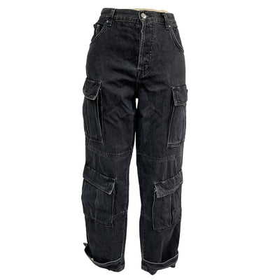 Grlfrnd Utility Black Lex Cargo Denim Jeans Size 28