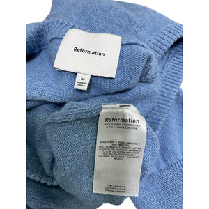Reformation Cozy Blue Saylor V-Neck Size M Sweater