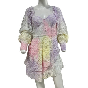 Loveshackfancy Lace Multi Tie Dye Alela Dress Size 6