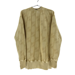 We11done Quilted Yellow Jacquard Size XS Cotton Sweatshirt