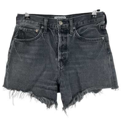 AGOLDE Distressed Black Parker Denim Shorts Size 25