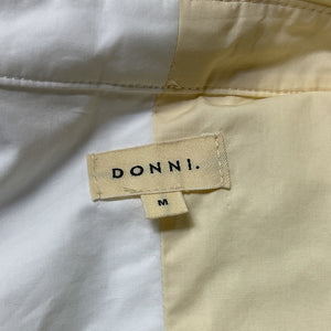 Donni. Colorblock Powder Creme Duo Pop Button Down Shirt Size M