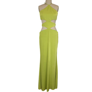Katie May Cutout Lime Green Sloane Gown Size L