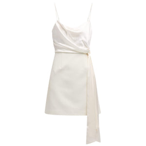 Cinq à Sept Draped Ivory Cara Mini Dress Size 2