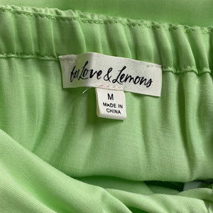 For Love & Lemons Strappy Green Kyra Maxi Dress Size M
