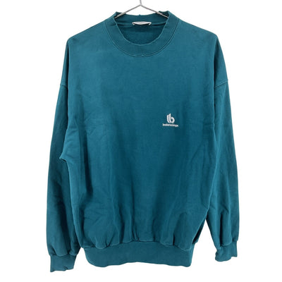Balenciaga Classic Teal Crewneck Sweatshirt Size S