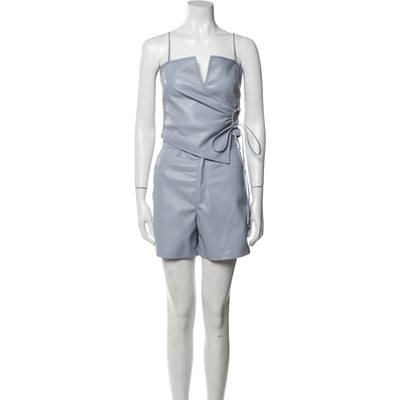 Nanushka Sleek Blue Wrap Camisole And Shorts Set Size Top  S / Shorts XS