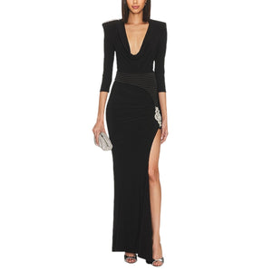 Zhivago Embellished Black Riots Hope Gown Size 6