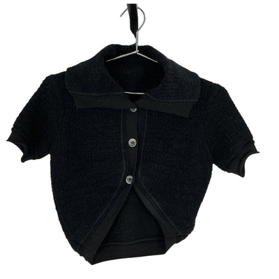 Jacquemus Textured Black Le Papier Cardigan Campana Sweater Size 36 FR / US 4