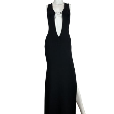 Aya Muse Sleek Black Bombu Dress Gown Size M