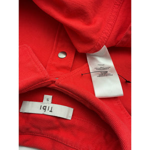 Tibi Twill Red Easy Shirt Size S