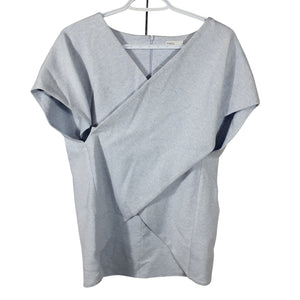 Rosetta Getty Minimalist Blue Crossover Melange Jersey Size S Top