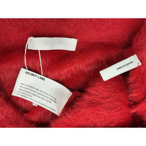 Helmut Lang Plush Red Sweater Mini Skirt Size XS