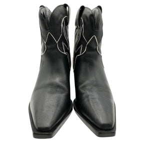 Reformation Sleek Black Otto Western Boots Size 6.5