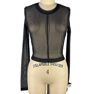 Dolce & Gabbana Sheer Black Long Sleeve Blouse Size 36 IT / US 0