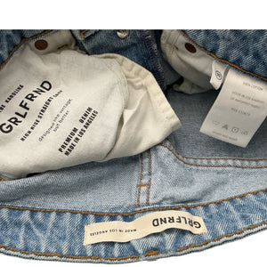 GRLFRND Classic Blue Karolina High Rise Straight Denim Jeans Size 25