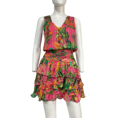 Ramy Brook Printed Fuchsia Wilson Mini Dress Size 00